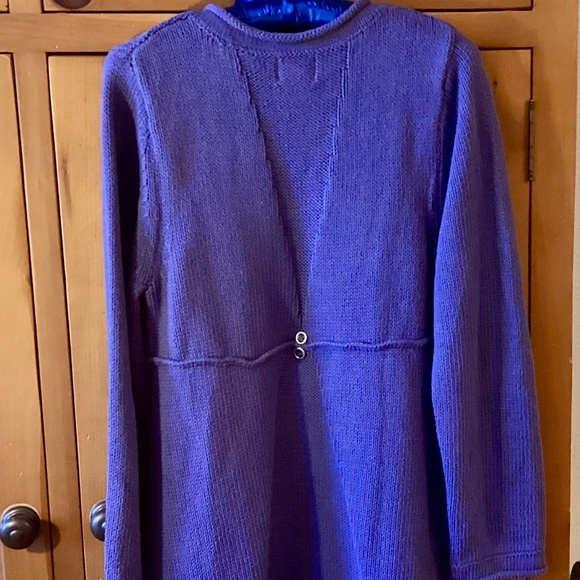 Pure Handknit 100% Cotton Blue Sweater XS/S - Picture 2 of 6